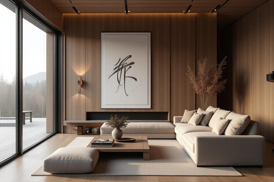 Luksuriøs villa i Holmenkollen med spesialdesignede møbler og kalligrafikunst